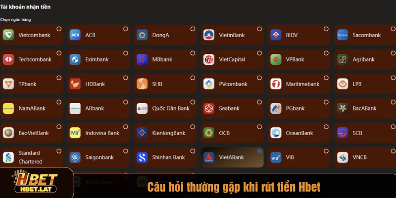 Câu hỏi thường gặp khi rút tiền Hbet