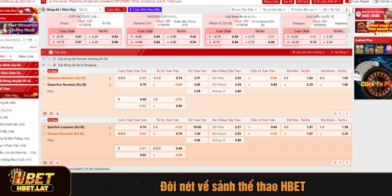 Đôi nét về sảnh thể thao HBET