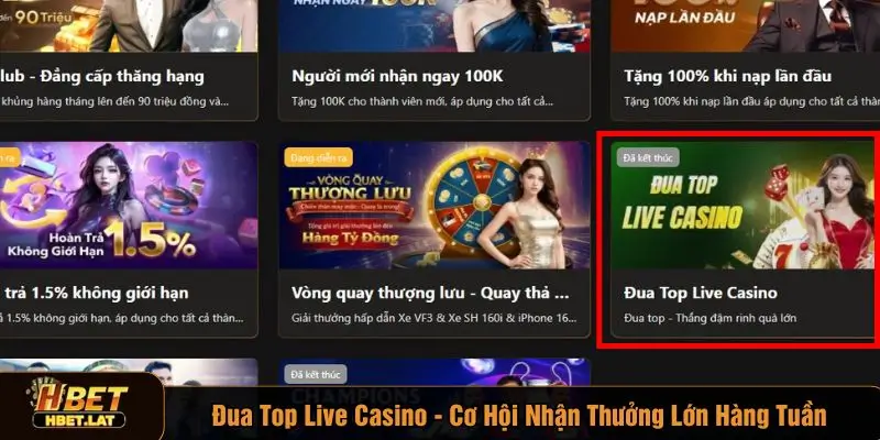 Đua top live casino