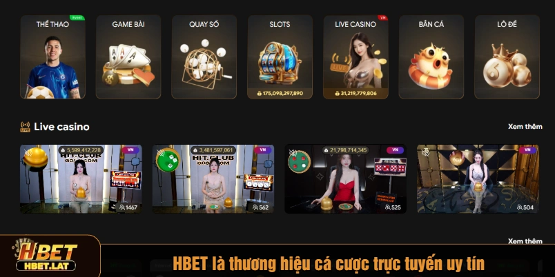HBET là thương hiệu cá cược trực tuyến uy tín